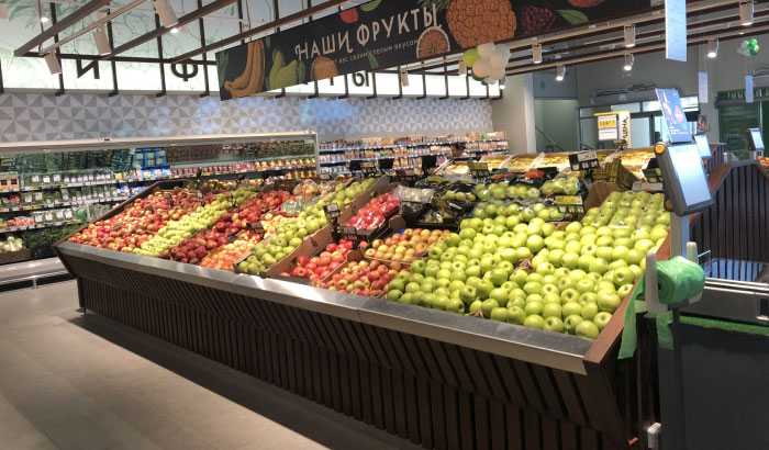 Recetas de luz LED para alimentos frescos