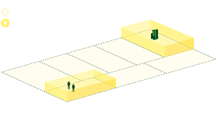 GreenWarehouse de Philips Lighting utiliza la detección de presencia para proporcionar iluminación de almacenes según demanda.