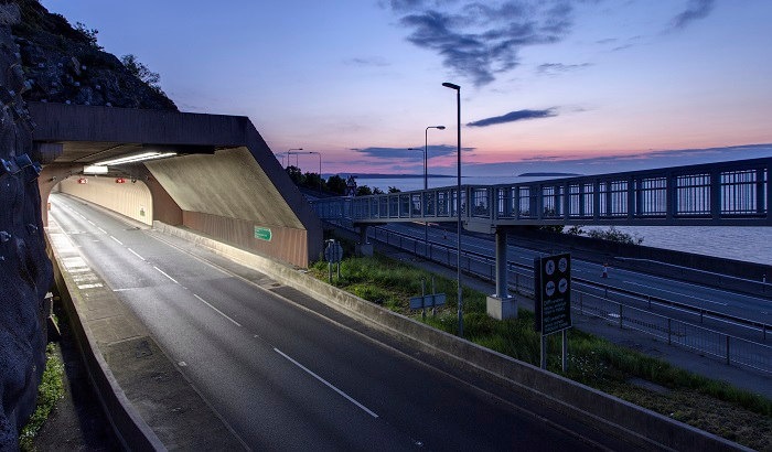 Entrada del túnel de la A55, Pen Y Clip, Gales
