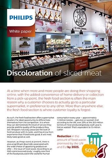 Portada del documento técnico sobre decoloración de la carne